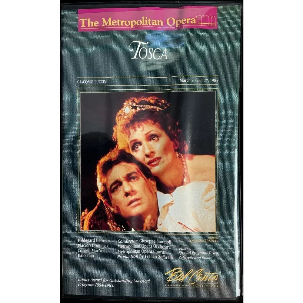 The Metropolitan Opera Tosca VHS 1985 Placido Domingo Hildegard Behrens Rare